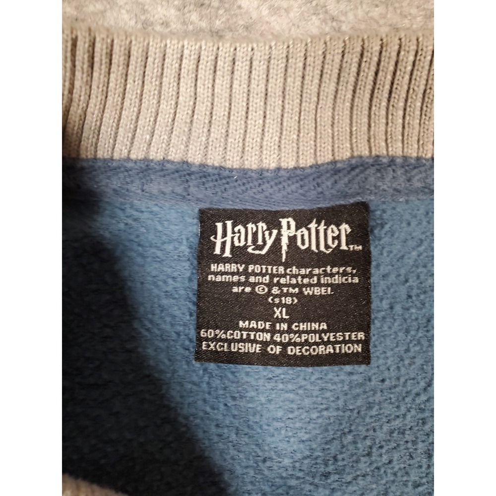 Harry Potter Womens Jacket Blue Gray Ravenclaw Varsity Snaps SIZE XL - Picture 7 of 12